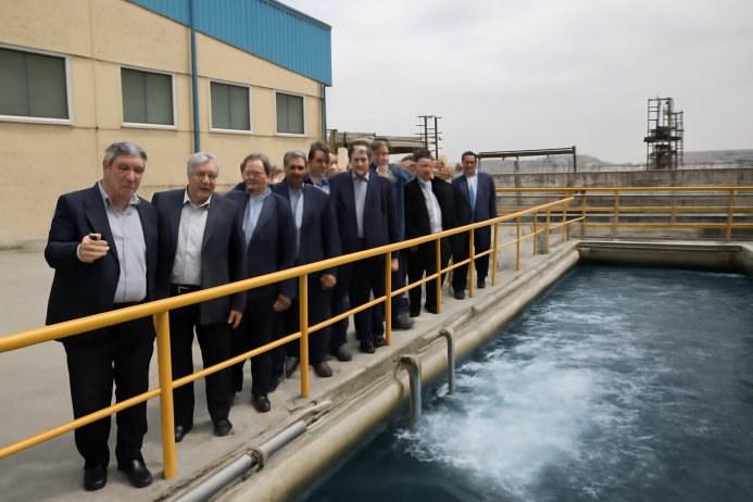 نمایندگان مجلس شورای اسلامی به همراه جمعی از مسئولان از پروژه انتقال آب به تهران بازدید کردند