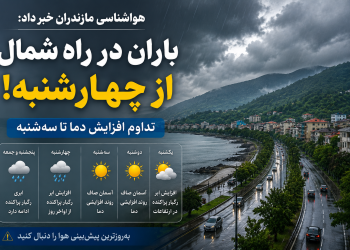 باران در راه شمال ایران؛ چهره آسمان از چهارشنبه تغییر می‌کند